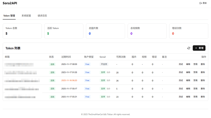 Sora2API的命令行启动界面