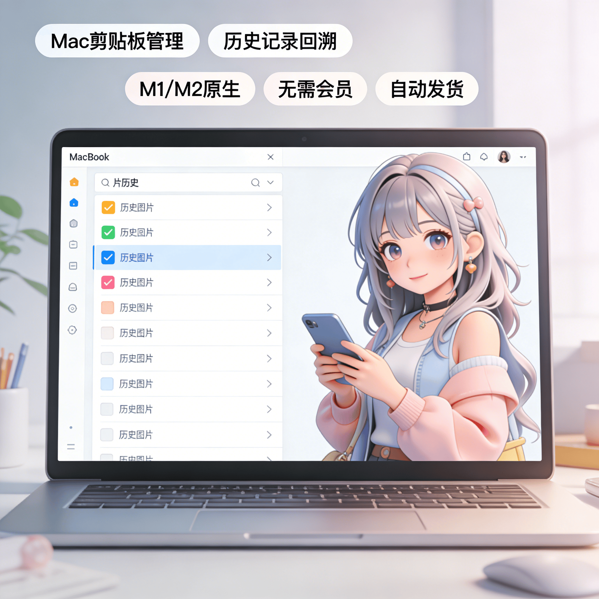 image for (124) Mac剪贴板历史记录管理M1M2原生无订阅效率工具