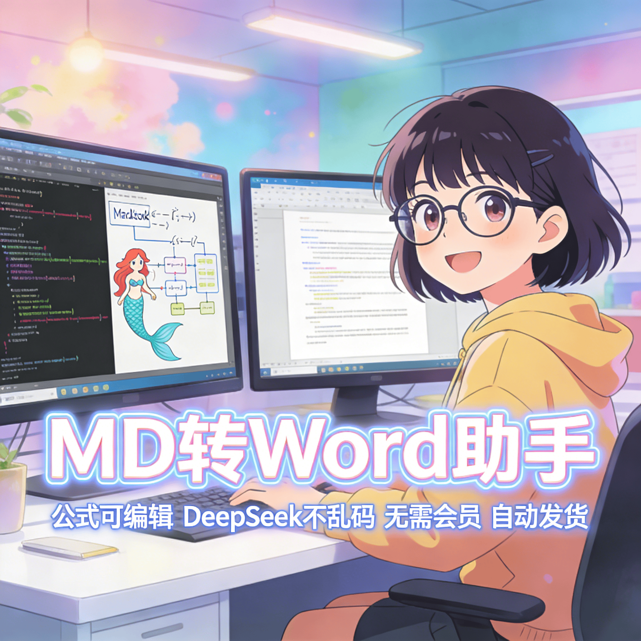 image for Markdown一键转Word排版AI内容公式不乱码办公神器